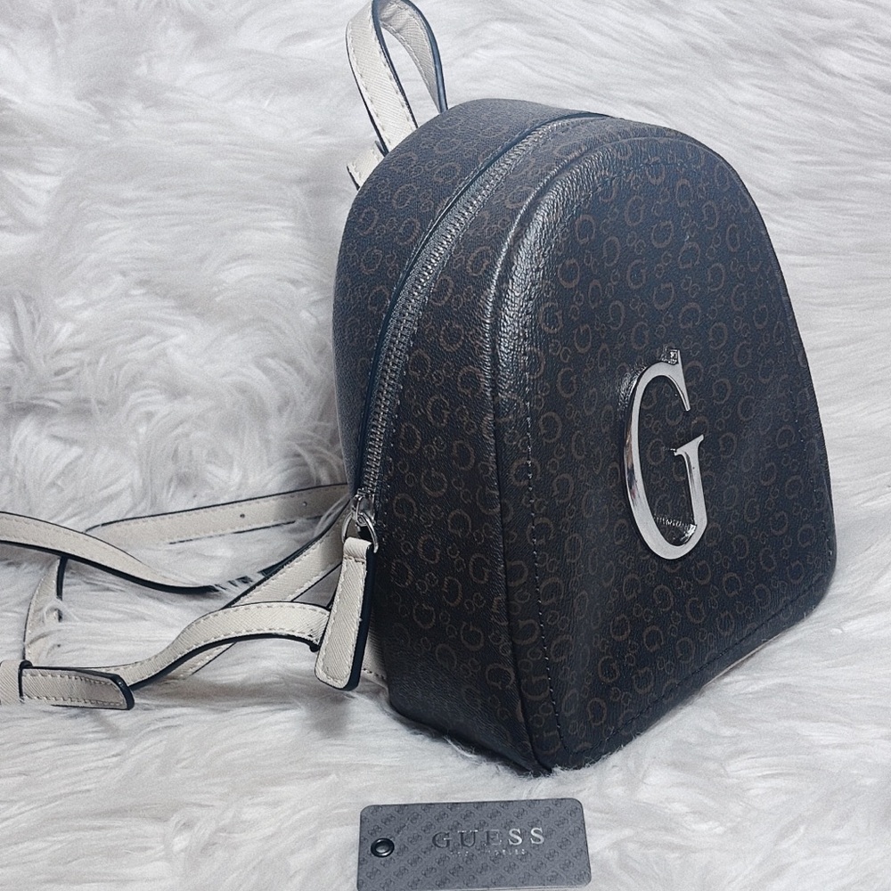 mochila guess mini brown backpack